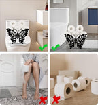 Cute Butterfly Toilet Tissue Holder,Animal Paper Holders,Decorative Metal Papers Holder,Funny Toilet Animal Storage for Bathrooms,Bathroom Paper Organizer for Extra 8 Rolls Free Standing Art Decor - Image 5