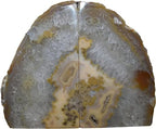 Nature's Decorations Natural Agate Bookends – A+ Grade Geode Heavy Duty Decorative Stone Crystal Book Ends for Shelves & Bookcases, Polished Bookshelf Decor, 1 Pair 3-4Lbs by NaturesDecorations