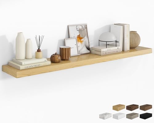 RICHFOCUS 72Inch Floating Shelves for Wall 1Pack, Oak, 8" Deep by RICHFOCUS