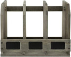 MyGift Gray Wood Magazine Holder with 3 Compartments & Chalkboard Labels - Image 6