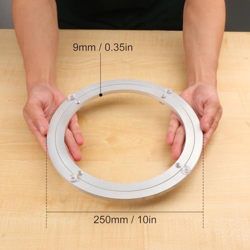 2 Pack 10 Inch Aluminium Alloy Turntable Bearing, Heavy Duty Swivel Turntables Lazy Susan for Round Dining Table, 10" Smooth Swivel Turntable for Lazy Susan Dining Table - Image 2
