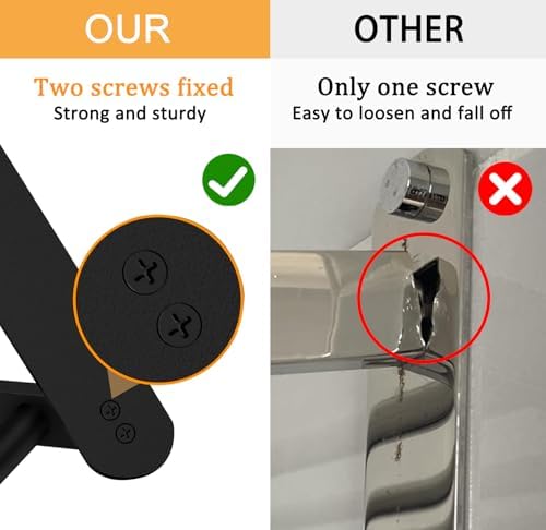 Double Towel Racks for Bathroom, Towel Shelf with Double Towel Bar 32 inch, Towel Rack with Shelf for Bathroom, Stainless Steel Towel Holder Wall Mounted, Towel Storage for Bathroom Lavatory Black - Image 3