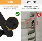 Double Towel Racks for Bathroom, Towel Shelf with Double Towel Bar 32 inch, Towel Rack with Shelf for Bathroom, Stainless Steel Towel Holder Wall Mounted, Towel Storage for Bathroom Lavatory Black - Image 3