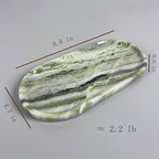 Green Marble Vanity Tray 9.8", Natural Stone Organizer for Bathroom - Image 2