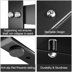Expandable Cabinet Shelf Organizer, 16.5"~27''L, Black - Image 5