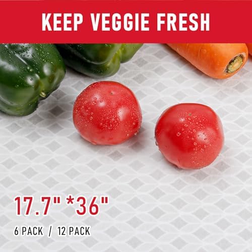 Cooyes French Door Refrigerator Liners 17.7" x 36", Absorbent Strong Grip Fridge Mats Machine Washable, Non-Adhesive Refrigerator Shelf Liner for Fridge Bins & Kitchen Cabinets - Image 3
