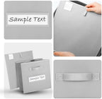 Fabric storage cubes (8 Pack) 11 Inch Cube Storage Bin, cube organizer bins with 8 Labels Window Cards & a Pen, Foldable cube organizer bins and Storage Box, Light Grey - Image 3