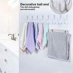 WEBI Coat Rack Wall Mount Long,8 Tri Hooks for Hanging Coats,30 inch Hook Rack,Hook Rail,Coat Hanger Wall Mount for Clothes,Jacket,Hats,White,2 Packs - Image 4