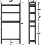 Homykic Over The Toilet Storage, 3-Tier Bamboo Bathroom Shelf, Espresso - Image 5