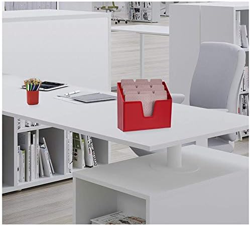 Acrimet Horizontal Triple File Folder Organizer Sorter, Letter Size, Red - Image 6