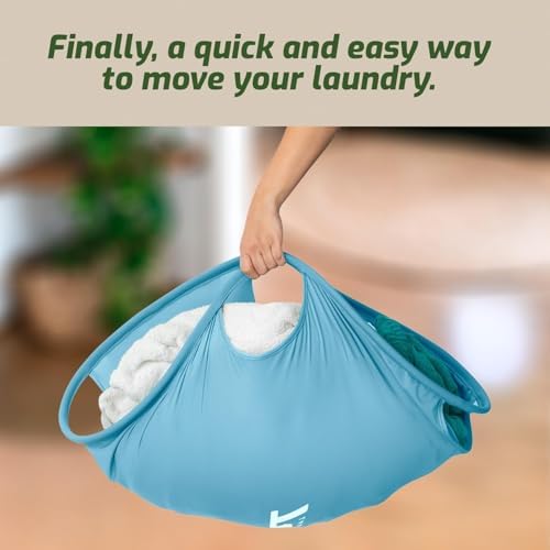 Laundry Turtle Collapsible Laundry Basket for Washer & Dryer (Aqua, Small) - Image 3
