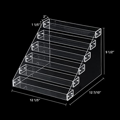 PMMASTO Clear Acrylic Spice Rack for Countertops- 6 Tier - Image 2