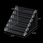 PMMASTO Clear Acrylic Spice Rack for Countertops- 6 Tier - Image 2