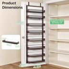 SNTD 8 Tiers Over the Door Organizer, 17" W x 6" D x 69" H, Bronze - Image 2