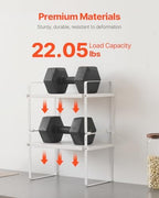 VEVOR Adjustable Kitchen Cabinet Shelf Organizer, Expandable 2 Tier Cabinet Shelf, Stackable Countertop Organizers and Storage Risers, Pantry for Kitchen Bathroom Office, White - Image 5
