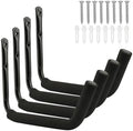4 Pack Heavy Duty Garage Storage Hooks, 55 LB Capacity, 15 Inch Metal Wall Mount Hanger, Hanging Storage Rack, for Kayaks, Surfboards, Ladders, Bikes and More by Unknown