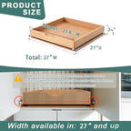 Pull Out Drawers for Kitchen Cabinets, Fully Assembled Wood Cabinet Pull Out Drawer, Pull Out Cabinet Organizer, Fast and Easy DIY Installation, 27”W x 21”D - Image 3