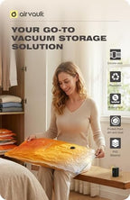 AirVault Vacuum Storage Bags for Travel & Home - Space Saver Compression Packing Bags Set for Clothes, Blankets & Seasonal Storage, Small (5), Medium (5), Large (5) (Orange,15-Pack Combo) - Image 2