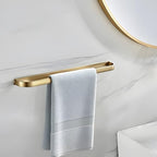 Leyden Brass Towel Bar, Antique Bathroom 23.6 inch Bath Towel Holder Rack, Wall Mounted Bathroom Accessory Towel Rod Hanger Retro - Image 2