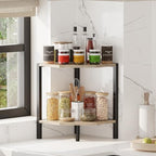 Creso hom Corner Shelf Stand, 2 Tier Industrial Corner Bookshelf - Image 4