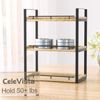 Bathroom Counter Organizer, 3 Tier Wood Countertop Shelf - Image 5