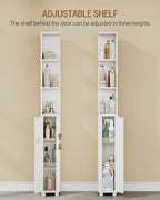 Hzuaneri Corner Cabinet, Tall Bathroom Corner Cabinet with Doors - Image 6