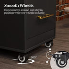 Salon Trolley Cart with Wheels, 3-Drawer Rolling Hair Styling Station, Mobile Beauty Trolley with Hot Tools Holder, Storage for Salon, Barbershop, Spa & Tattoo, Black - Image 5
