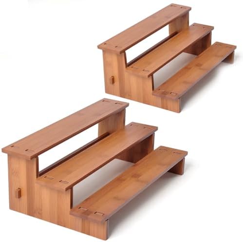 JinDoWin 2 Pack Spice Rack Organizer for Cabinets,Countertop & Pantries by JinDoWin