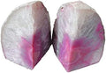 Agate Geode Bookends Heavy Duty Pink Crystal Stone Book Holders Decorative by AMOYSTONE%C2%AE