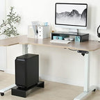 TEAMIX 2-Pack Monitor Stand Riser 20 inch, Wood Desk Computer Shelf, Black - Image 6