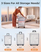 BAGSMART Vacuum Seal Storage Bags for Clothing Travel, 18 Pack Travel Essentials Bundle includes Laundry Bag & Waterproof Shoe Bag & TSA Approved Toiletry Bag, Hand Pump Included - Image 3