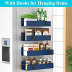 HuggieGems Metal Magnetic Spice Rack for Refrigerator Royal Blue, 4 Pack - Image 2