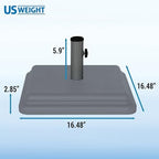 US Weight 40lb Outdoor Umbrella Base - Use with Patio Table - Grey - Image 5
