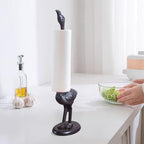 Flamingos Paper Towel Holder Cast Iron Paper Towel Holder Funny Toilet Paper Holder for The Floor or Counter in The Kitchen or Bathroom Bronze Rustic - Image 3