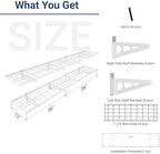 FLEXIMOUNTS 12-inch-by-72-inch Wall Shelf Garage Storage Rack Wall Mounted Floating Shelves,1x6ft,White, 2-Pack, Classic Series - Image 2