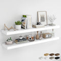 RICHFOCUS Long Floating Shelves for Wall 2Pack, White, 55" Lx8 D by RICHFOCUS