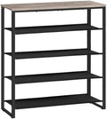 HOOBRO Shoe Rack, 5 Tier Shoe Storage Organizer with 4 Oxford Fabric Shelves and Top Panel, Holds 16-20 Pairs of Shoes, for Entryway and Closet, Industrial, Greige and Black BG50XJ01 by HOOBRO