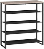 HOOBRO Shoe Rack, 5 Tier Shoe Storage Organizer with 4 Oxford Fabric Shelves and Top Panel, Holds 16-20 Pairs of Shoes, for Entryway and Closet, Industrial, Greige and Black BG50XJ01 by HOOBRO