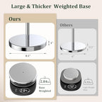 Chrome Toilet Paper Holder Stand Freestanding Tissue Roll Holder Bathroom - Image 3