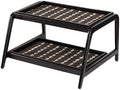 Anji Mountain Heavy Duty Waterproof Wooden Shoe Storage Mat Organizer/Boot Storage Tray Multi Use for Entryway with Coir, Gray and Ivory Insert, 2 Tier, Fits 4 Pair (26.5" Wide) by AnjiMountain