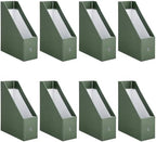 8 Pack Heavy Duty Cardboard Magazine Holder, 9.8"L x 3.9"W x 12.2"H by Svaldo