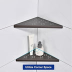 Corner Shower Shelf, 2-Pack Shower Shelves SUS304 Stainless Steel Bathroom Shelves for Tile Walls, Recessed Corner Shelf Organizer Rack, No Drilling (Bronze, 10"-2 Pack) - Image 7