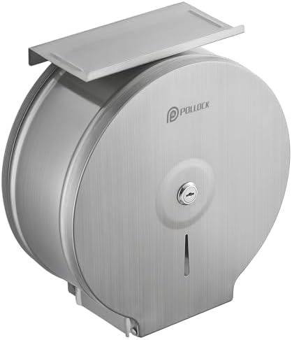 Pollock Commercial Jumbo Toilet Paper Dispenser with Shelf,SUS 304 by POLLOCKDirect