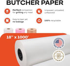 White Butcher Paper 18" x 12000" (1000 feet) - USA-Made Butcher Paper Roll - Image 2
