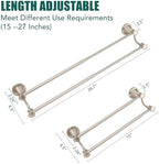 Hoimpro Double Towel Bar Towel Rack for Bathroom Wall Mount Brushed Nickel - Image 4
