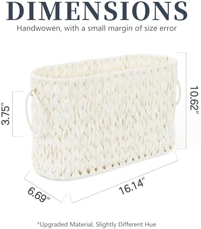 Coeusy Toilet Paper Storage Basket, Wicker Basket for Bathroom Organizer - Image 3