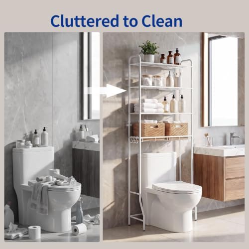 Delamu Over Toilet Storage Rack, 4 Tiers (71.9" H) Bathroom Organizer Shelf - Image 3