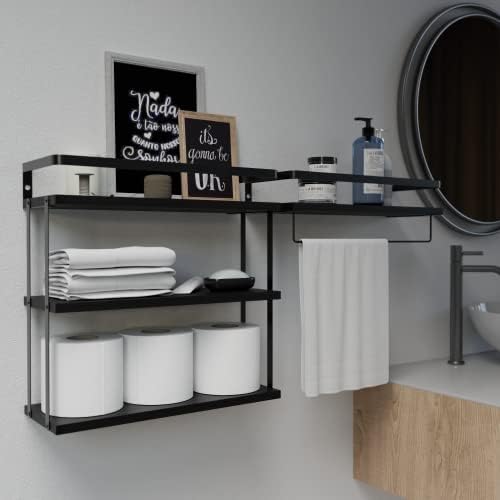 RICHER HOUSE Floating Shelves Bathroom, Wall Mounted Shelf Over Toilet - Image 4