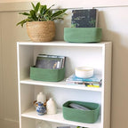NaturalCozy 11.8"x8"x4.5” Rectangle Storage Baskets for Shelves 3 Pack | Cotton Rope Woven Small Baskets for Organizing | Small Storage Bins for Nursery, Bathroom, Closet, Shelf, Decorative, Gift - Image 3