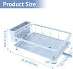 Hiviweer Dish Drying Rack for Kitchen Counter, 16.2" L x 12.5" W,Blue - Image 4